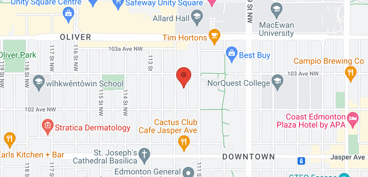 map of #618 10235 112 ST NW